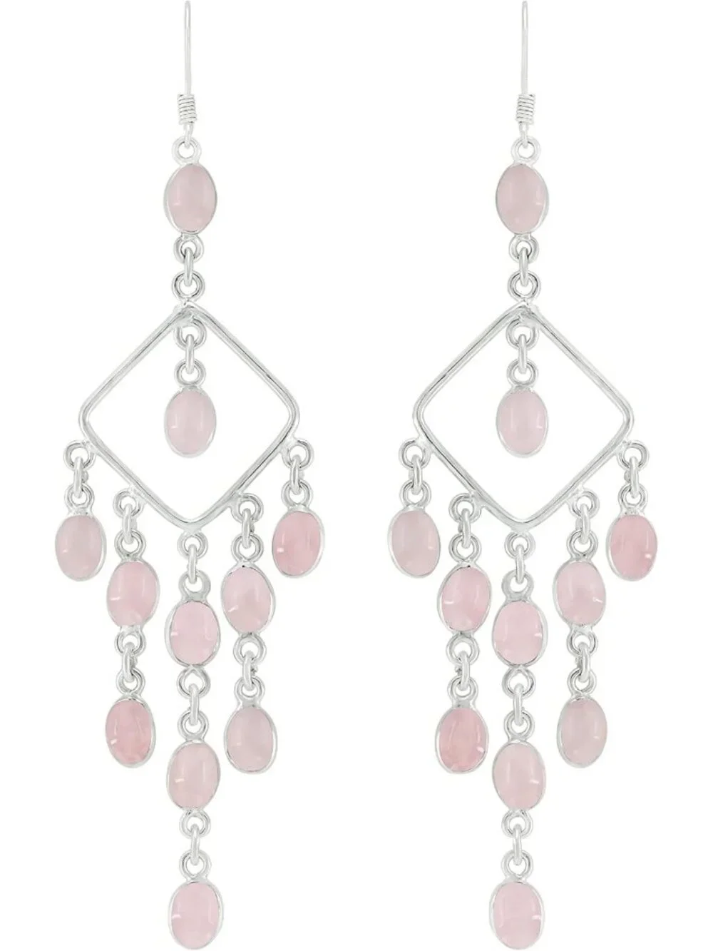 Handmade Boho Gemstone Dangle Earrings - 925 Silver Plated Birthstone Jewelry